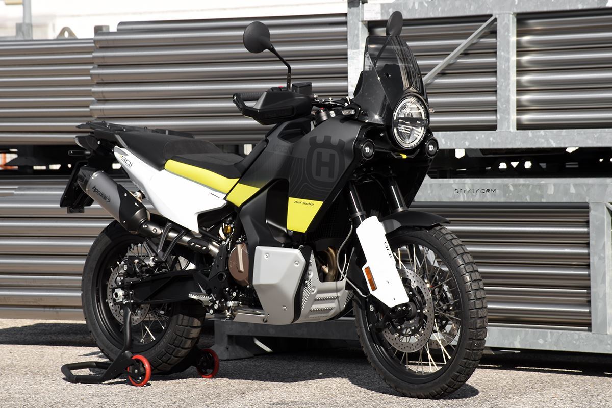 HP CORSE SP-1 CARBON SHORT Titanium High Mount Slip-on Exhaust for the Husqvarna Norden 901
