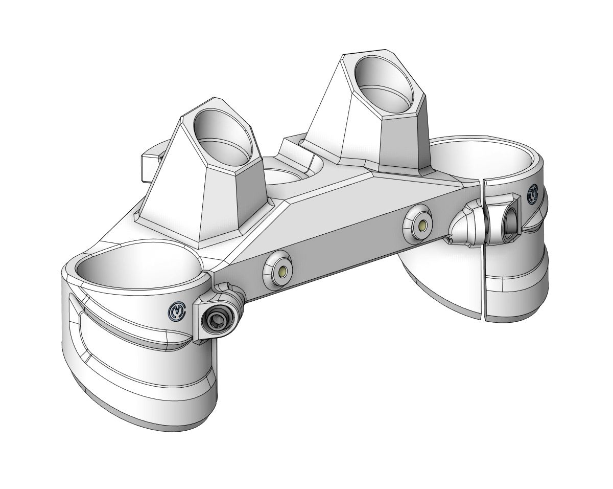 Motocorse Billet Aluminum Upper Triple Clamp (Yoke) for Ducati Diavel V4