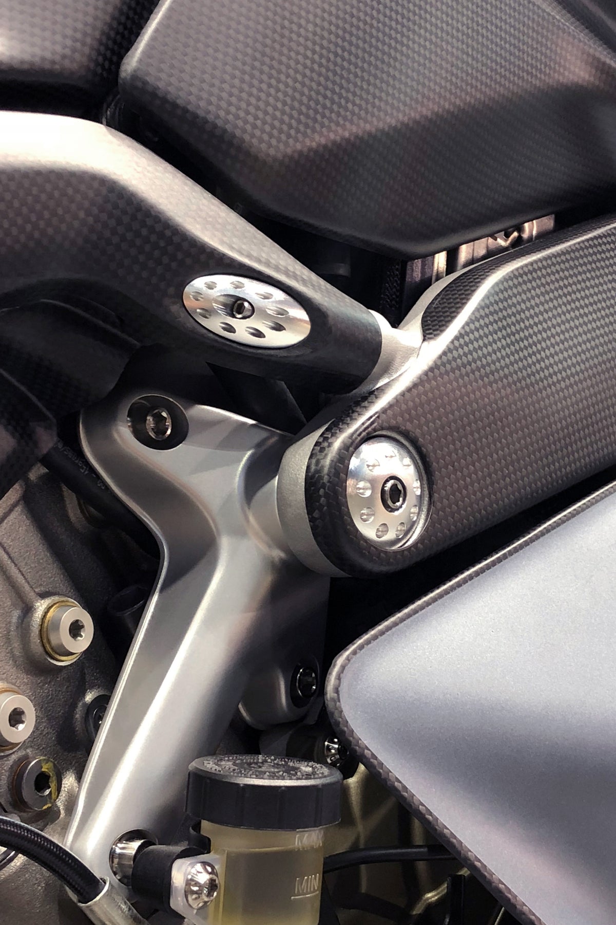Motocorse Aluminum Subframe Plugs for the Ducati Panigale V4 / S / Speciale
