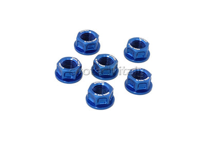 Evotech Srl Billet Aluminum Sprocket/Flange Nuts for Ducati, KTM, and Kawasaki (set of 6) - M10x1.25