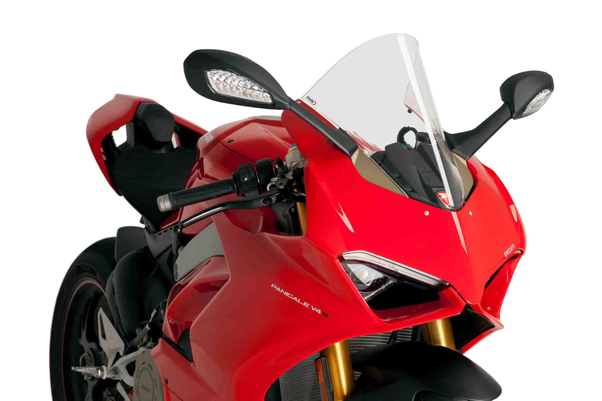 PUIG R-Racer Windscreen for Ducati Panigale V4 / S / SP (2020+ ) and V4 R (2019+)
