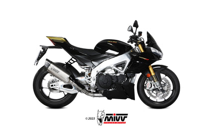 MIVV Slip-on, SR-1 Titanium, Standard Exhaust For Aprilia Tuono V4 1100 2021-2023