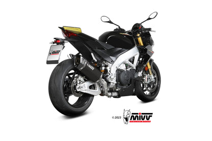 MIVV Slip-on, SR-1 Black Titanium, Standard Exhaust For Aprilia RSV4/Tuono V4 1100 2021-2023