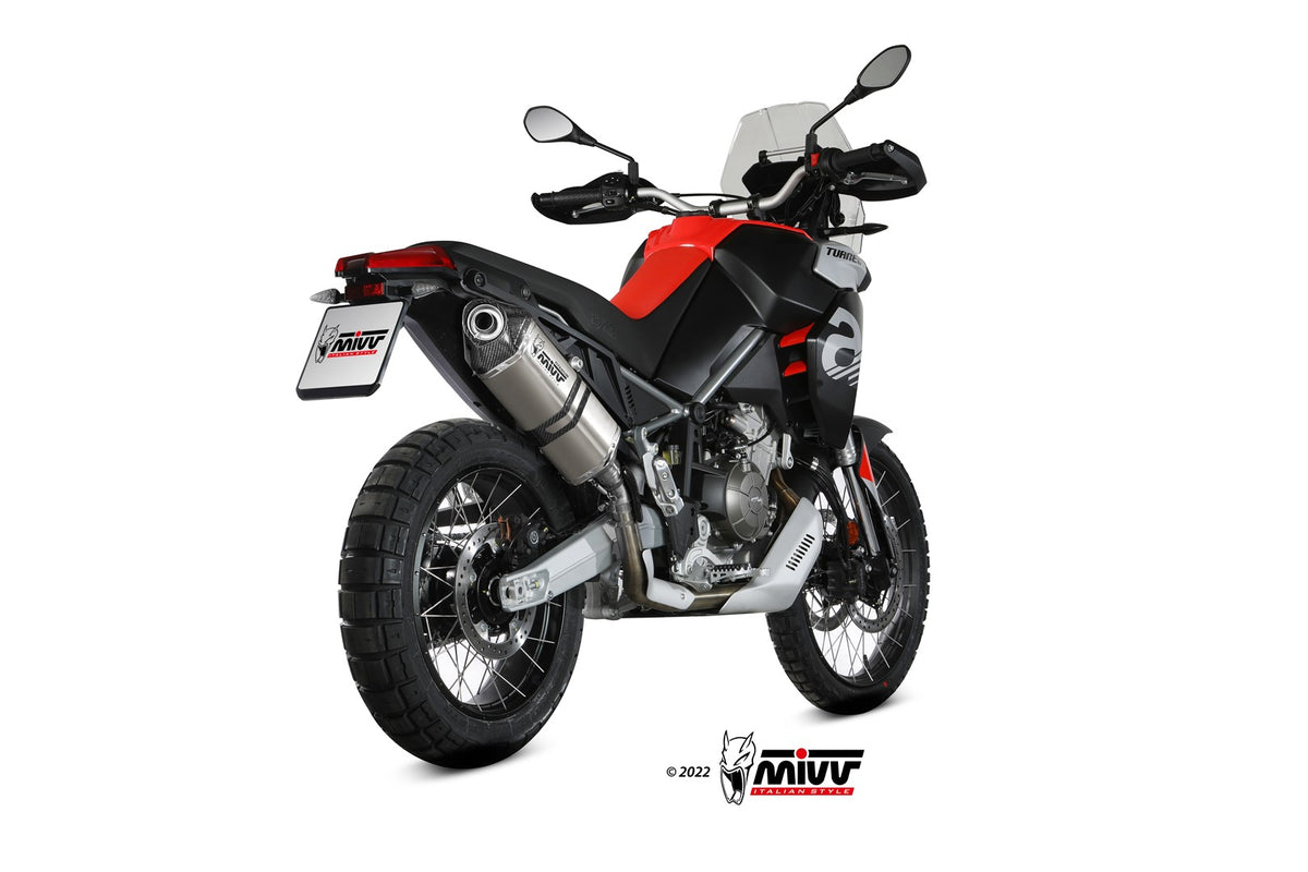 MIVV Slip-on, Speed Edge Titanium, Standard Exhaust For Aprilia Tuareg 660 2022-2023