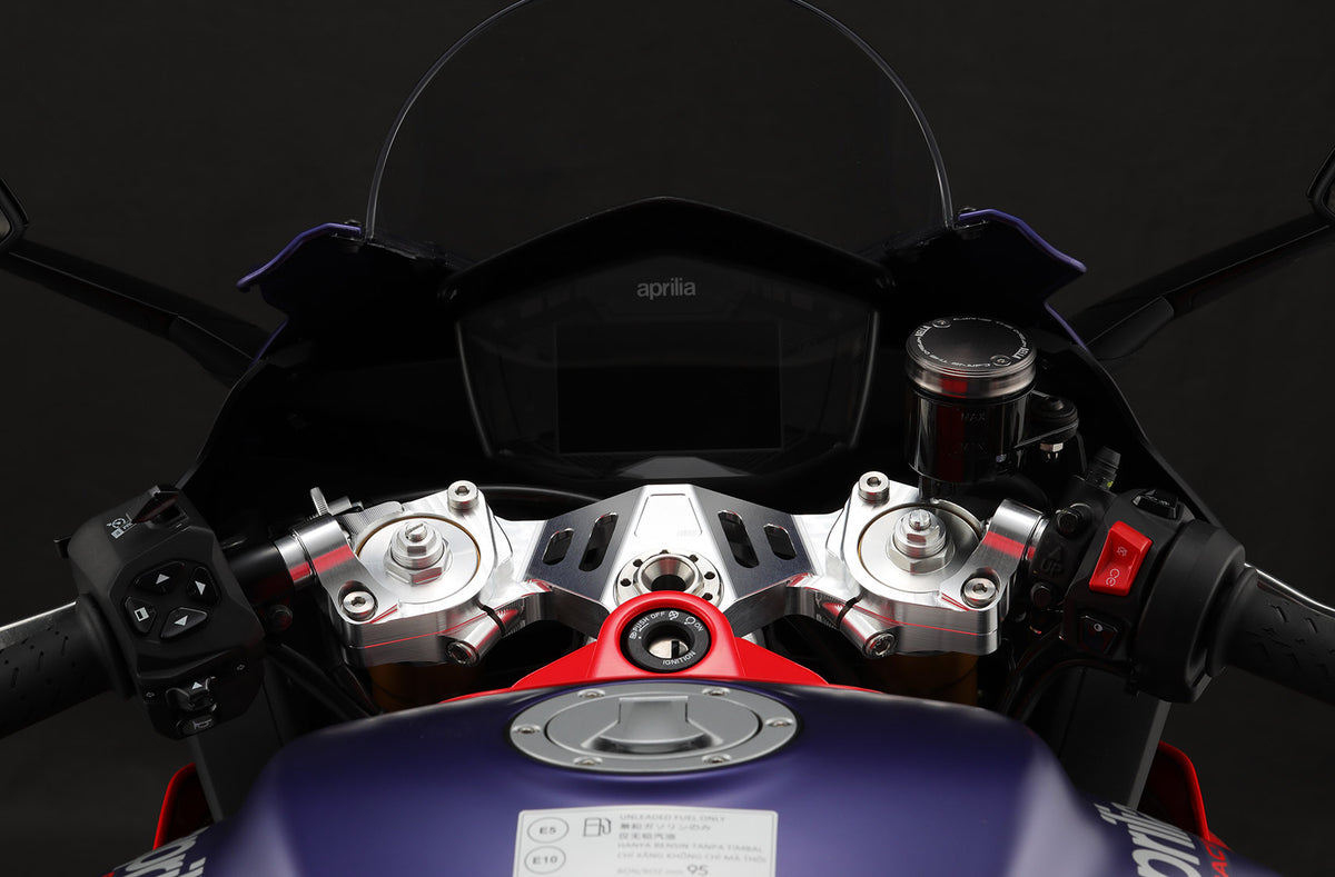 AELLA Upper Triple Clamp and Adjustable Handlebars for the Aprilia RS 660