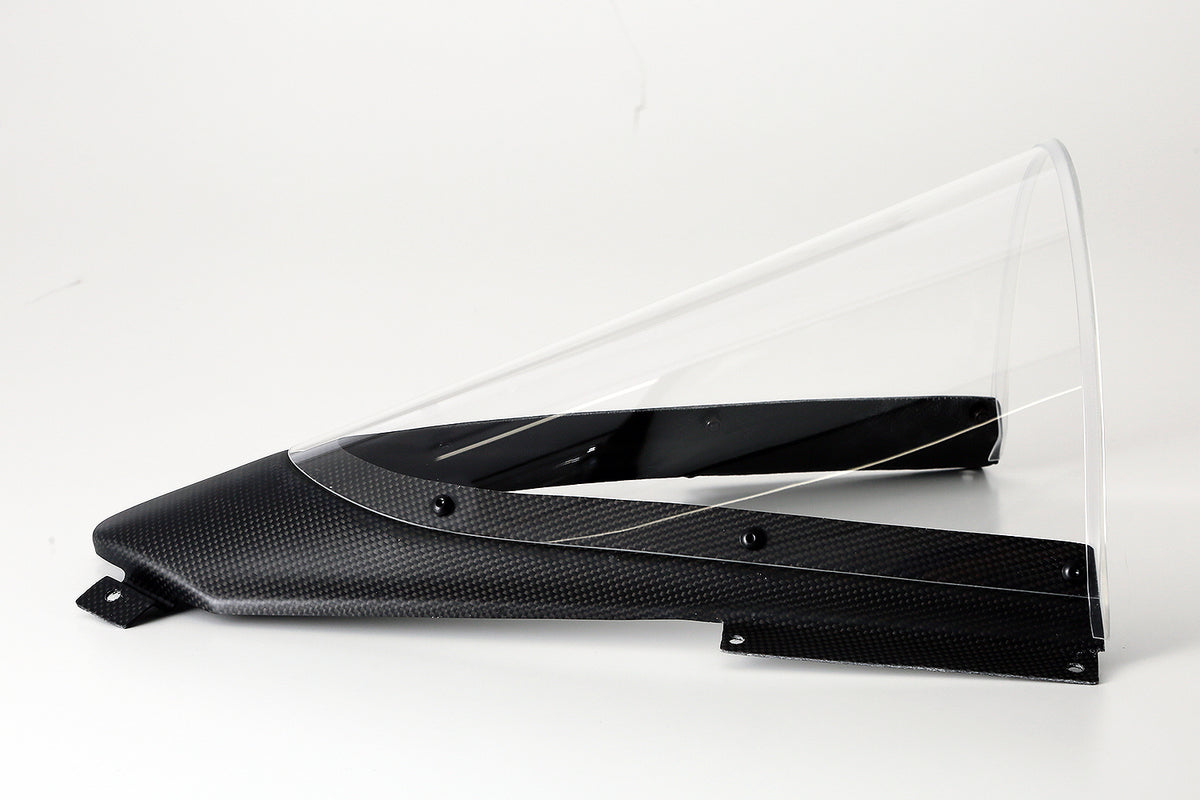 AELLA Carbon Fiber Trim Racing Windscreen For the Ducati Panigale V4 R (19-24) and V4 / S / SP (20-24)