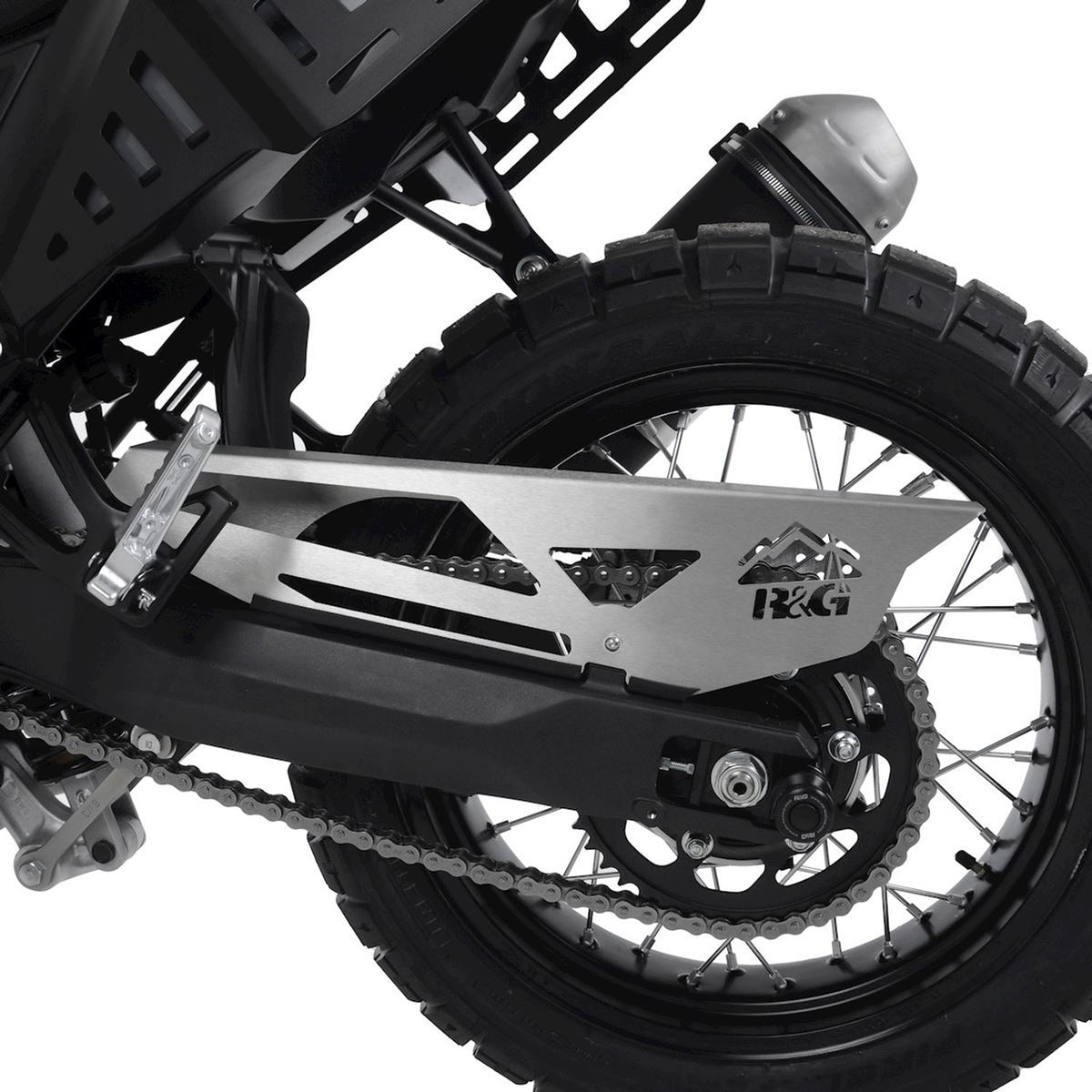 R&G Racing Brushed stainless Chain Guard for the Yamaha Tenere 700 '19-'22