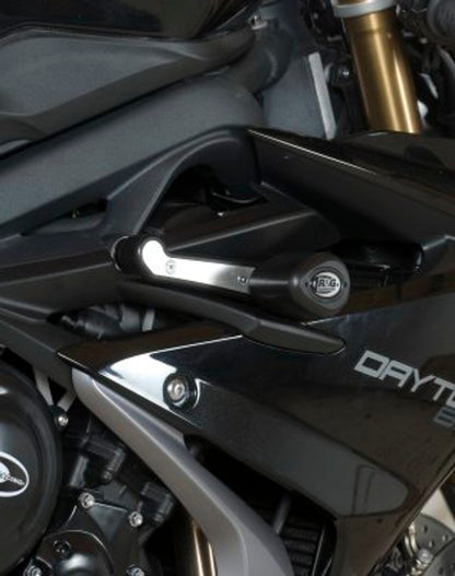 R&G Racing Aero no-cut Frame Sliders, ROAD VERSION for Triumph 675 Daytona '13-'19
