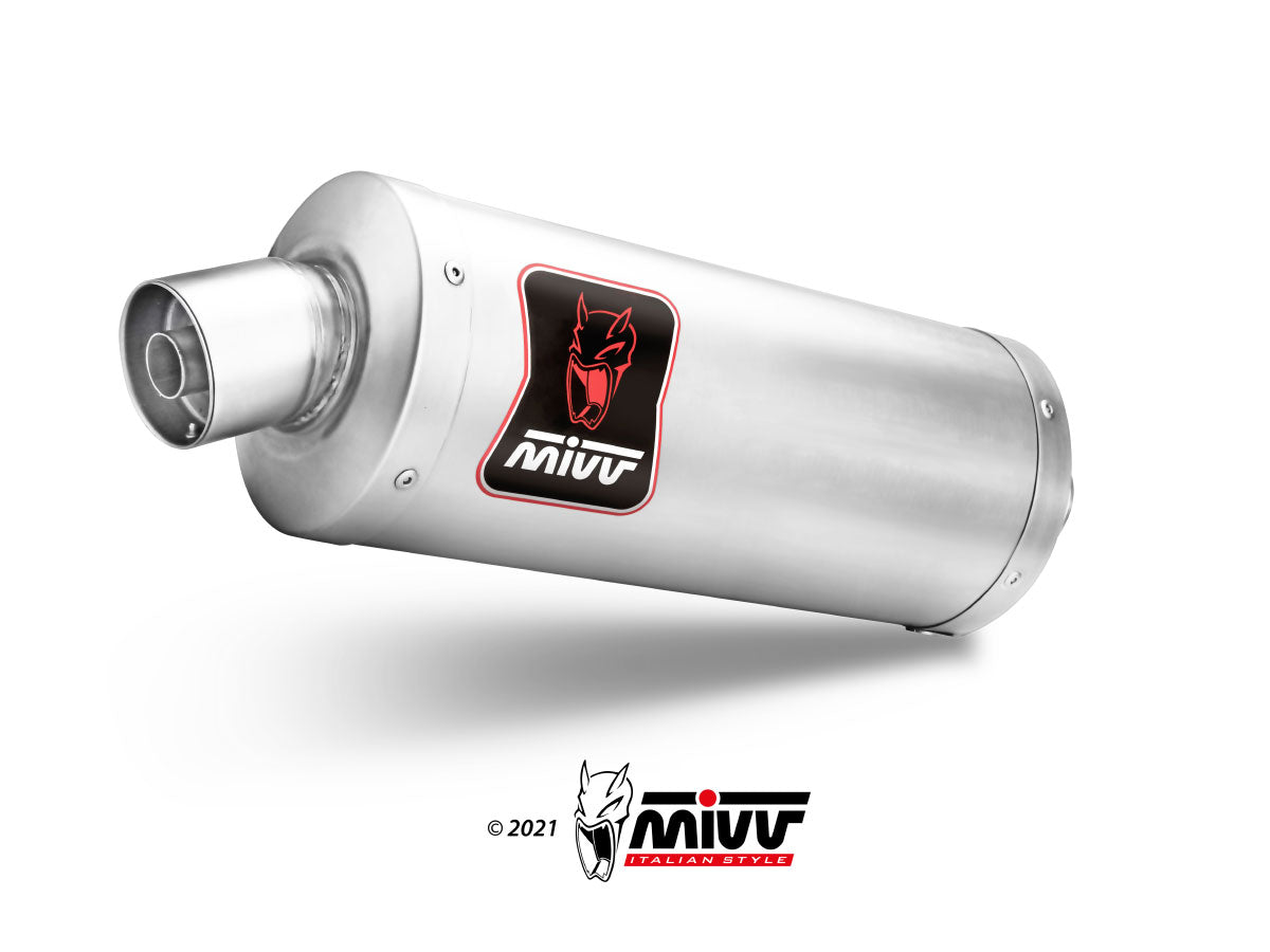 MIVV Slip-on, Dakar Titanium, Standard Exhaust For Ducati DesertX 2022-2023