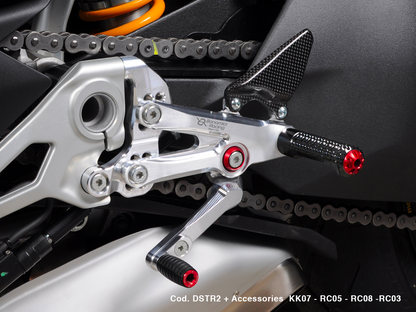 Bonamici Racing Aluminium Rearsets for the Ducati Streetfighter V4 2020+