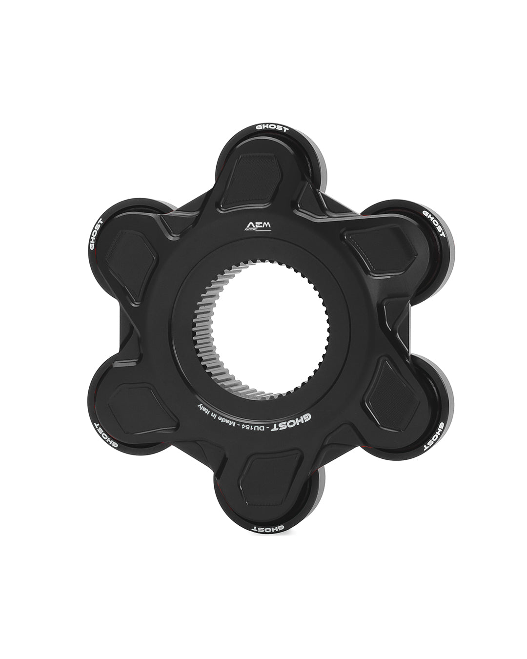 AEM FACTORY - GHOST-6 DUCATI ALUMINUM BILLET LIGHTWEIGHT HUB FLANGE AND CUSH DRIVES for Ducati Panigale / Streetfighter V4 / S / R / Speciale