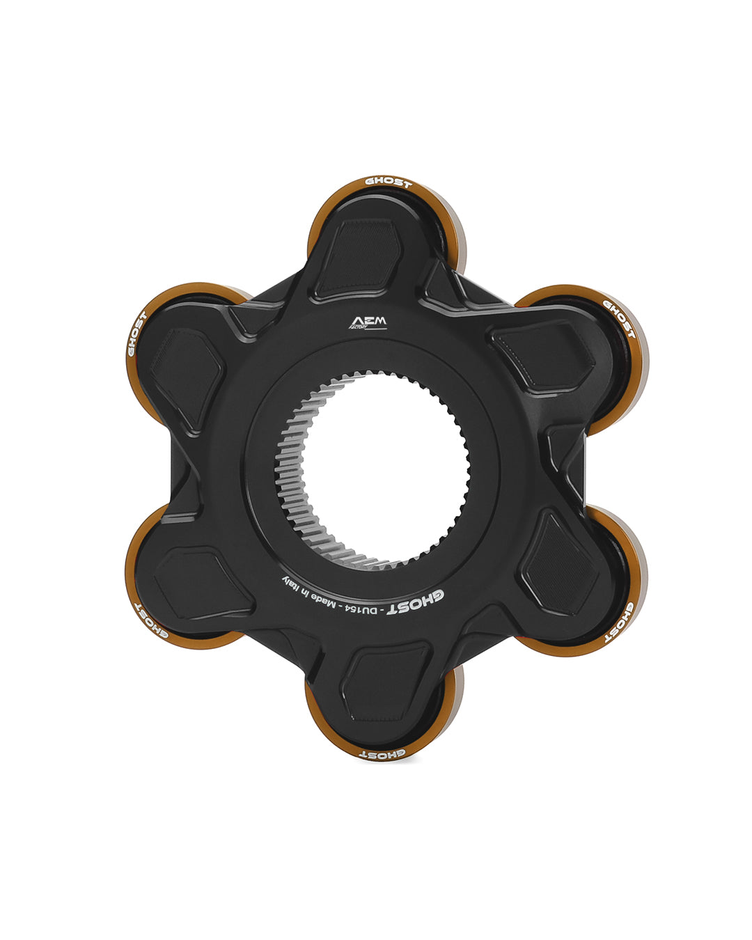 AEM FACTORY - GHOST-6 DUCATI ALUMINUM BILLET LIGHTWEIGHT HUB FLANGE AND CUSH DRIVES for Large Hub Ducati Models
