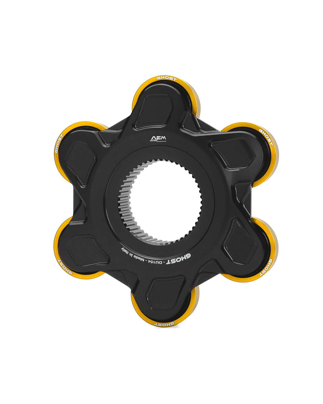 AEM FACTORY - GHOST-6 DUCATI ALUMINUM BILLET LIGHTWEIGHT HUB FLANGE AND CUSH DRIVES for Ducati Panigale / Streetfighter V4 / S / R / Speciale