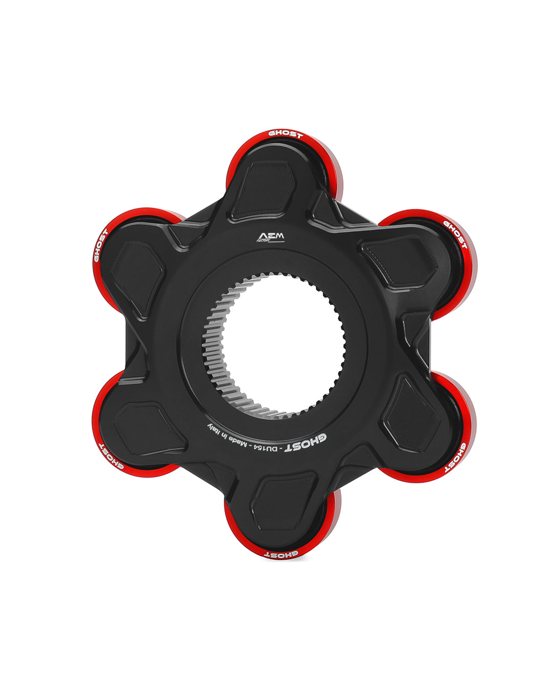 AEM FACTORY - GHOST-6 DUCATI ALUMINUM BILLET LIGHTWEIGHT HUB FLANGE AND CUSH DRIVES for Ducati Panigale / Streetfighter V4 / S / R / Speciale