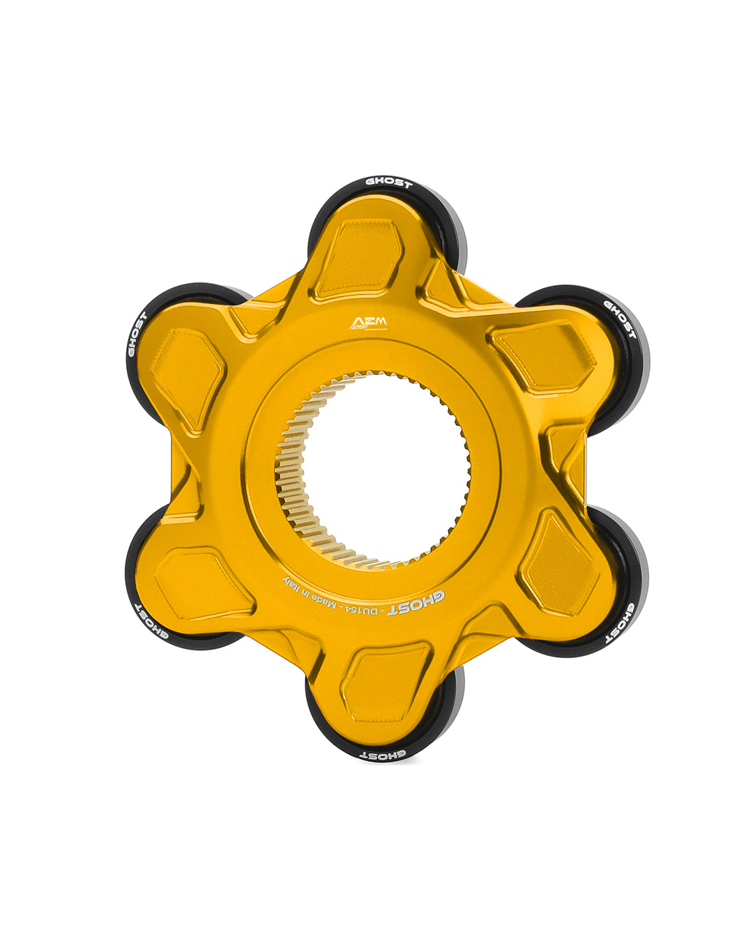 AEM FACTORY - GHOST-6 DUCATI ALUMINUM BILLET LIGHTWEIGHT HUB FLANGE AND CUSH DRIVES for Large Hub Ducati Models