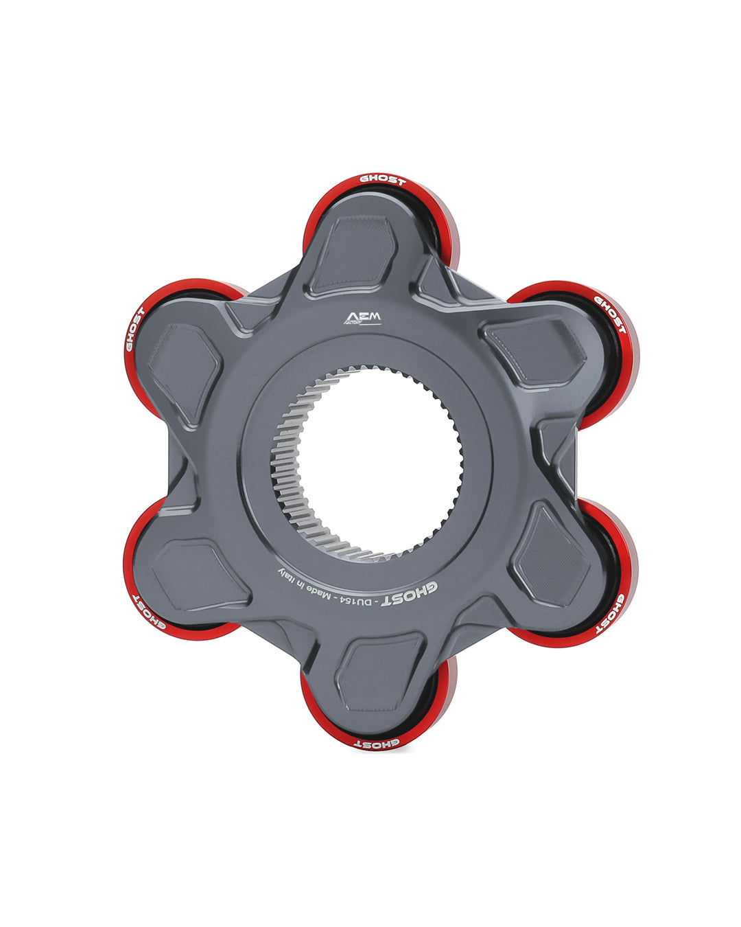 AEM FACTORY - GHOST-6 DUCATI ALUMINUM BILLET LIGHTWEIGHT HUB FLANGE AND CUSH DRIVES for Ducati Panigale / Streetfighter V4 / S / R / Speciale