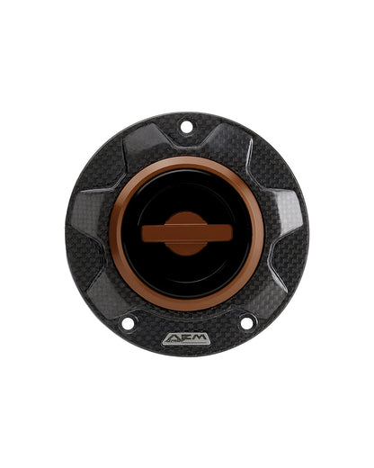AEM FACTORY - 'CARBON GEAR' GAS CAP WITH QUICK RELEASE ACTION FOR DUCATI and MV Agusta