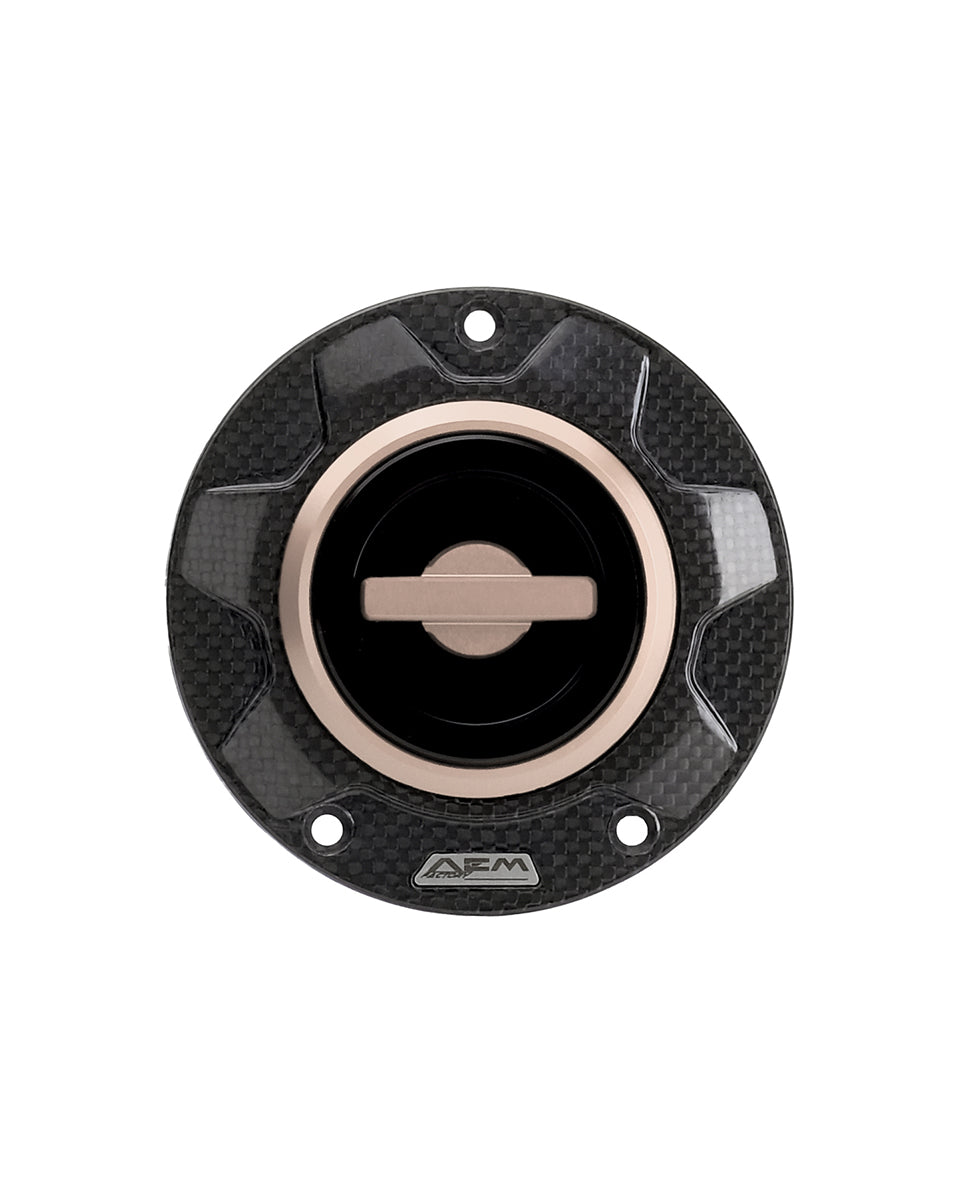 AEM FACTORY - 'CARBON GEAR' GAS CAP WITH QUICK RELEASE ACTION FOR DUCATI and MV Agusta
