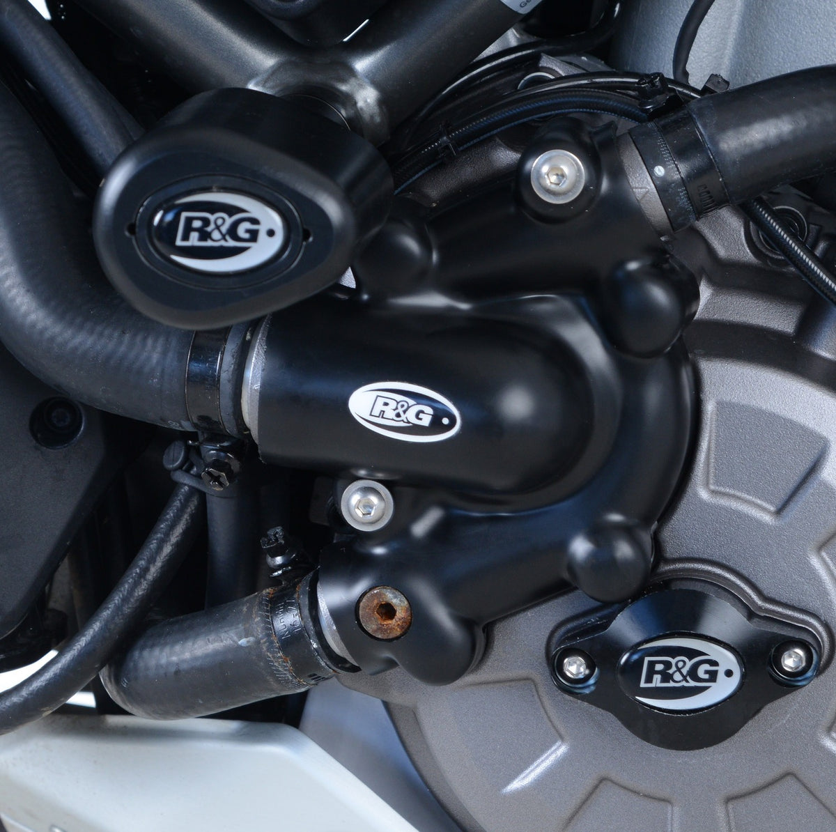 R&G Racing LHS Engine Case Cover (remove OEM water pump cover to fit) for Ducati Multistrada 1260(S) '18-'20