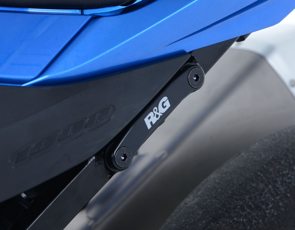 R&G Racing Exhaust Hanger & Left Hand Footrest Blanking Plate (kit) for Suzuki GSX-R1000 / GSX-R1000R '17-'22