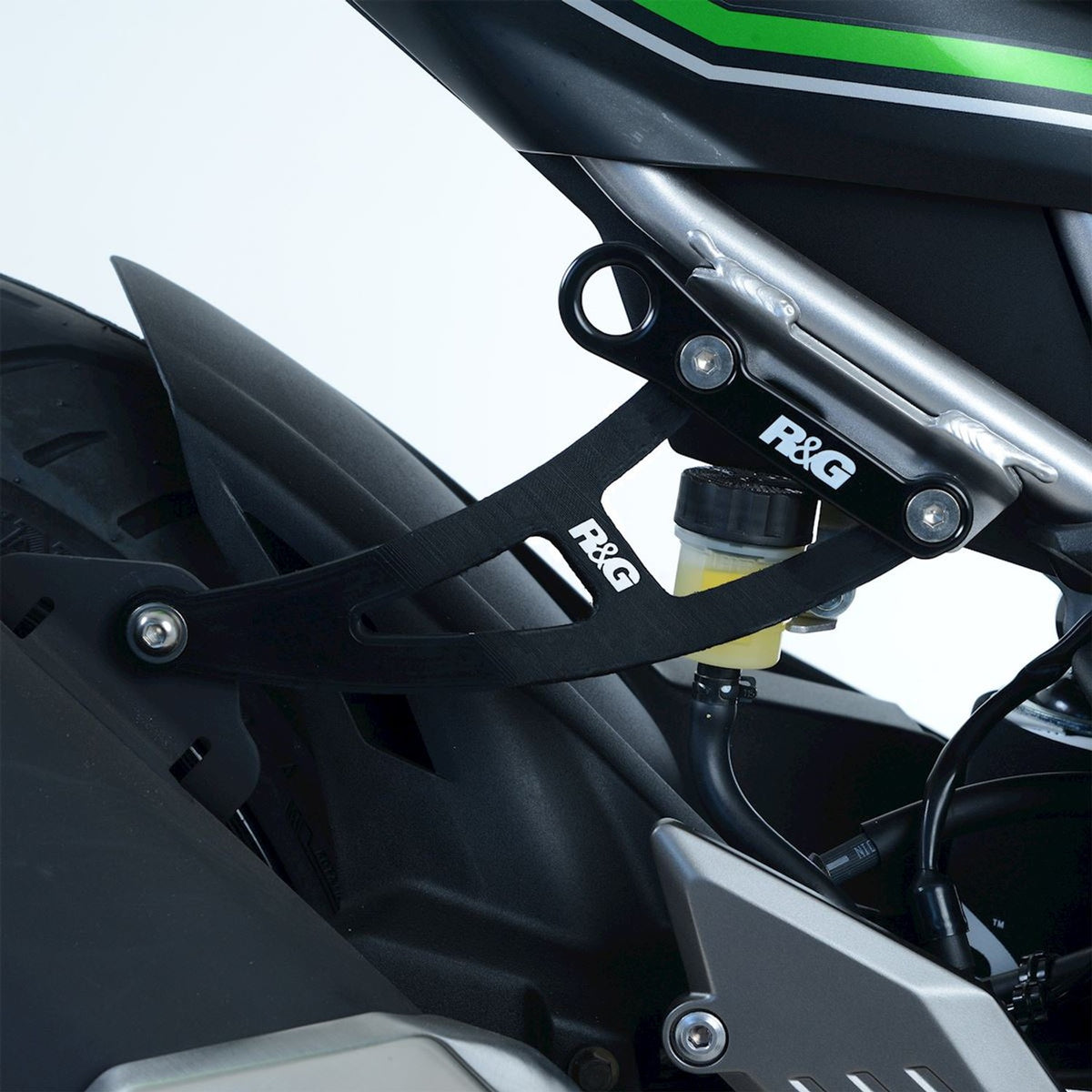 R&G Racing Exhaust Hanger (Black) for Kawasaki Ninja 125 '19-'22, Z125 '16-'22