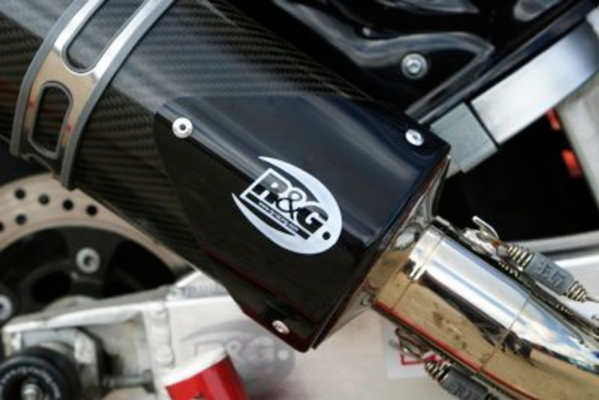 R&G Racing, Tri Oval Exhaust Protector (Black) - RHS