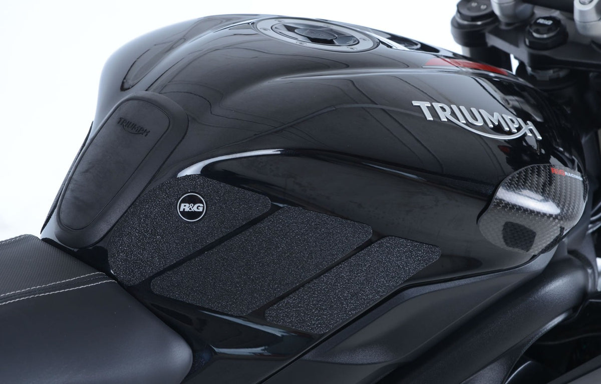 R&G Racing Tank Traction 6-Grip Kit for the Triumph Daytona 675 '06-'12 / Street Triple 765 RS/R/S '17-'22 / Street Triple RX '15-'16
