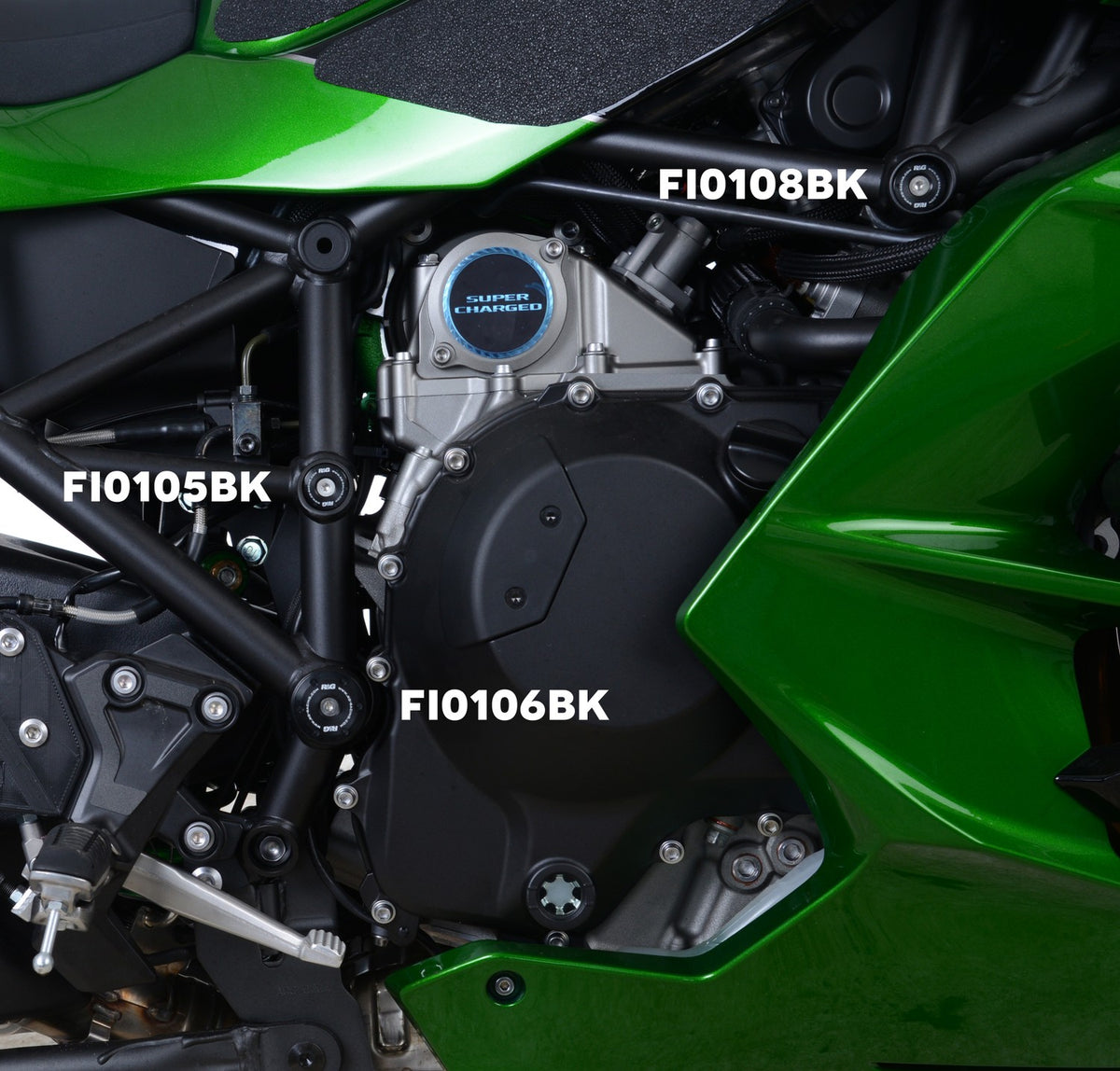 R&G Racing Frame Plug (right side, lower frame) for Kawasaki H2 / H2R '15-'22, H2 SX '16-'22