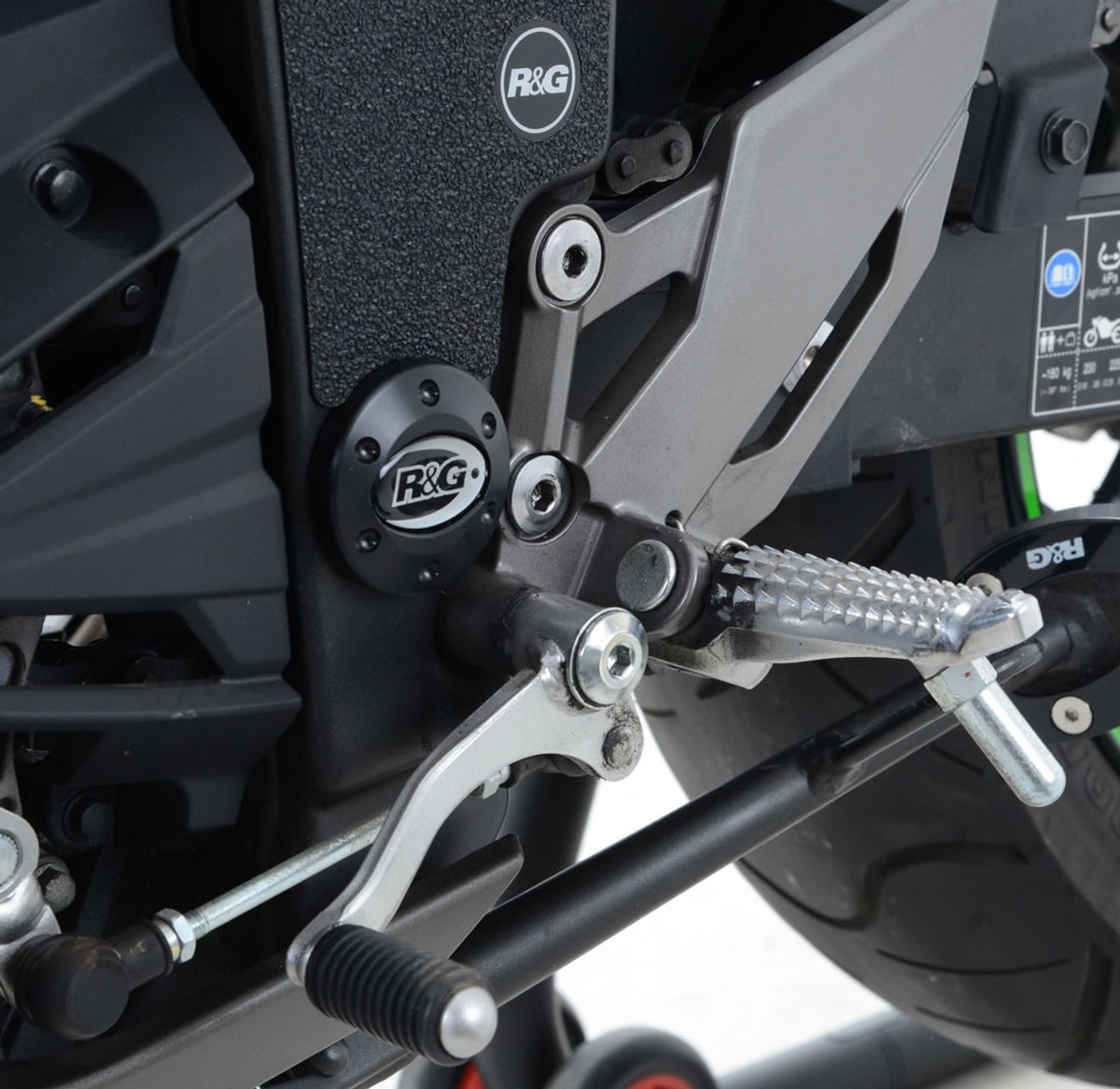 R&G Racing Frame Plug, Left or Right Rear Engine Mount (Lower LHS only) for Kawasaki Z300 '15-'18, Z250 '18-'21 and BMW R1250GS '18-'22