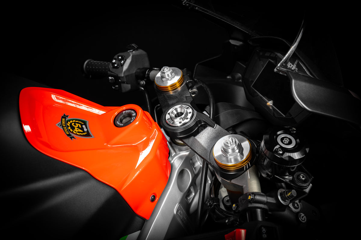 Gilles FO.ONE Adjustable Handlebars and Upper Triple Clamp System for the Aprilia RS 660