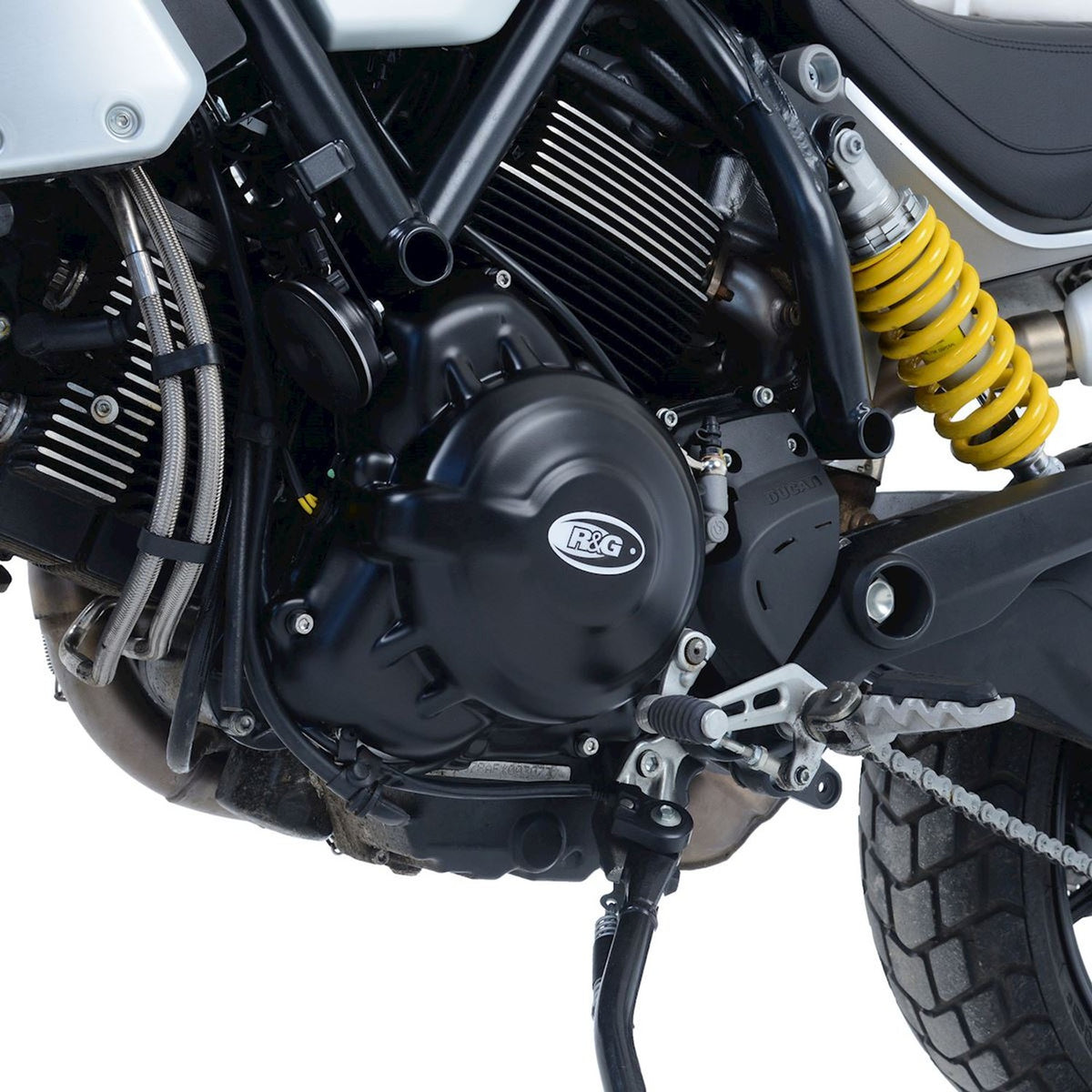 R&G Racing Engine Case Covers - Pair (mechanical clutch) for Ducati Scrambler 1100 '18-'22