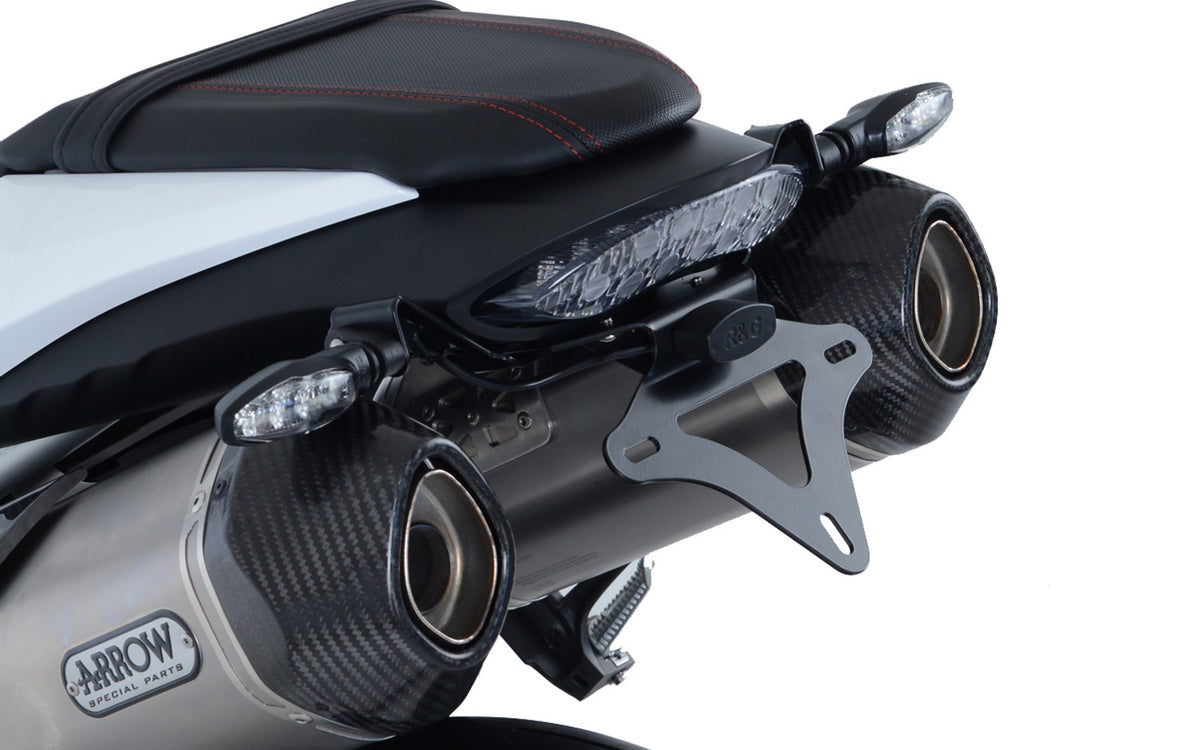R&G Racing Licence Plate Holder (compatible with Arrow & standard exhausts) for Triumph Speed Triple S '16-'21, Speed Triple R '16-'17, Speed Triple RS '18-'20