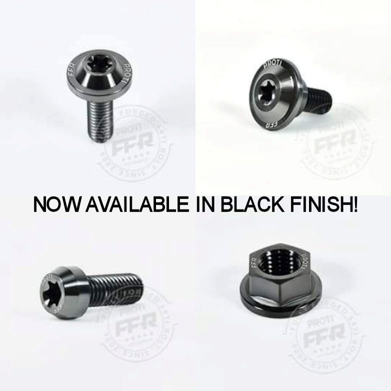 Proti Forged Titanium Right Clutch Engine Cover Bolt Kit for the Ducati Streetfighter V4 / S / SP (2023+) - OE Cover and 20-22 Models with Clear Clutch Cover Upgrade