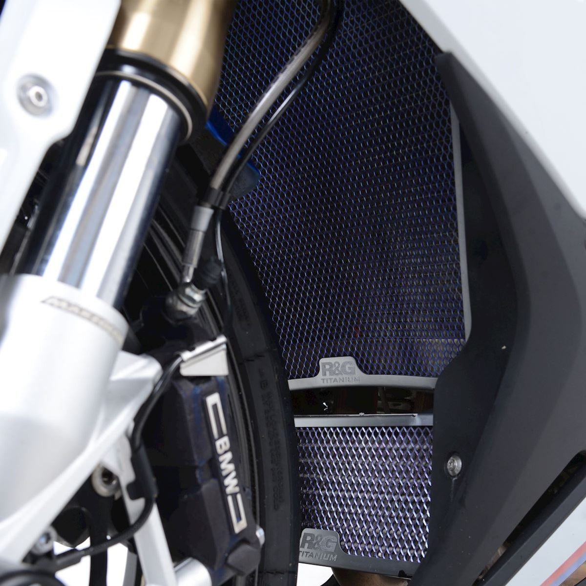 R&G Racing Titanium Oil Cooler Guard for BMW S1000RR '19-'22, S1000XR '20-'22, S1000R '21-'22, M1000RR '21-'22