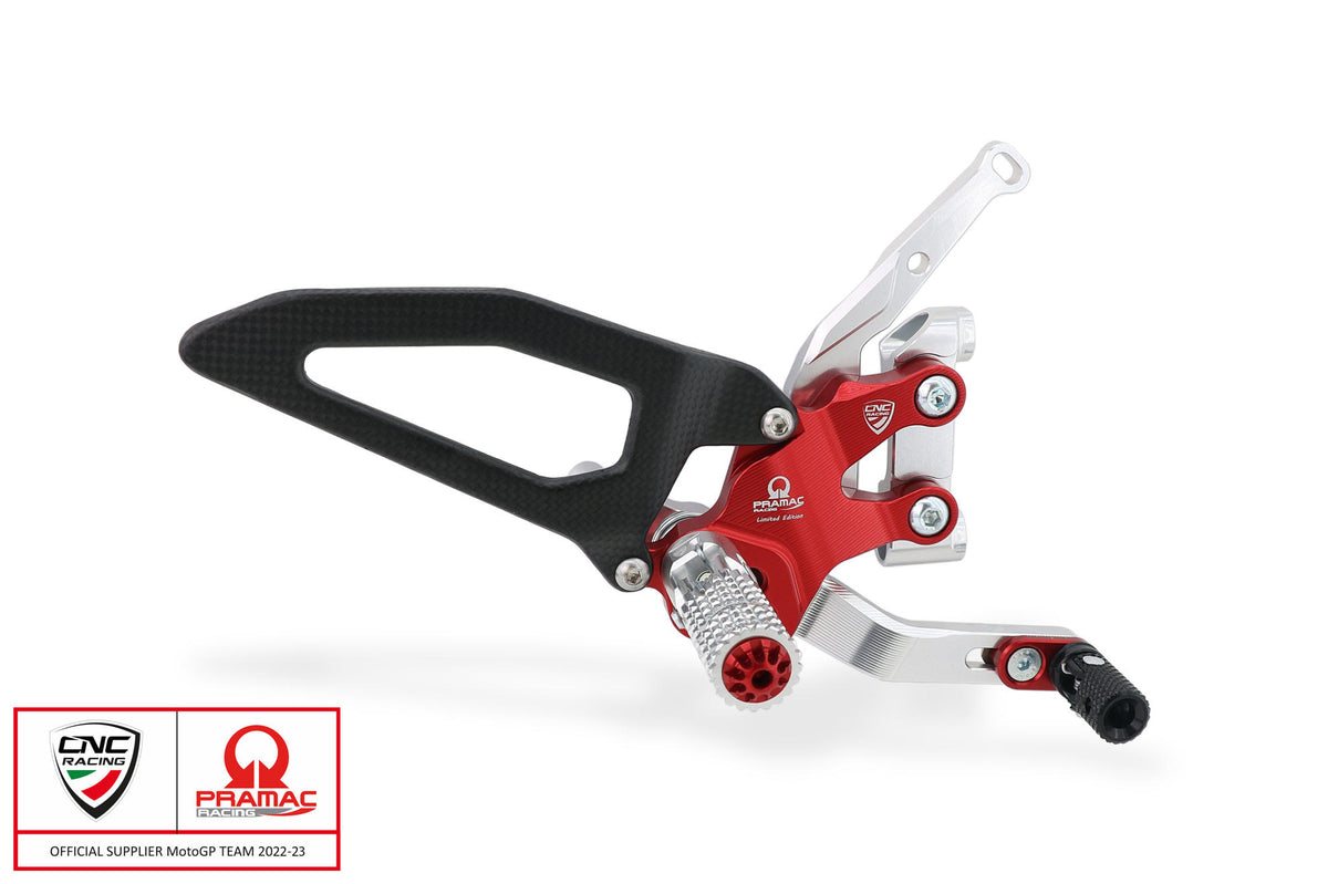 CNC Racing PRAMAC RACING LIMITED EDITION RPS Adjustable Rearset for the Ducati Streetfighter V2