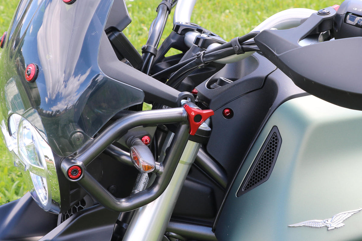 CNC Racing Windscreen Adjuster System for the Moto Guzzi V85 TT (2019+)