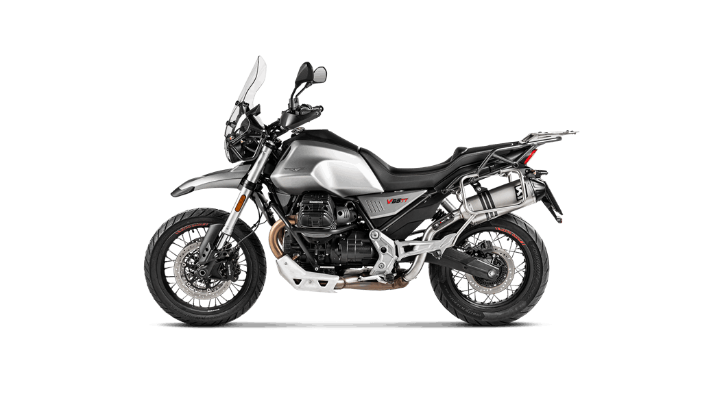 Akrapovic Titanium Slip-on Exhaust System for Moto Guzzi V85 TT (2021+)