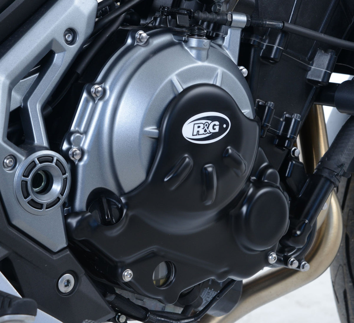 R&G Racing Slash Cut Engine Case Cover (Right Side) for Kawasaki Z650RS '22, Z650 / Ninja 650 '17-'22