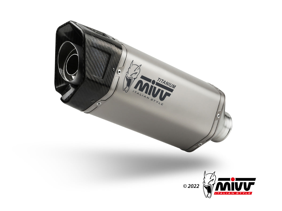 MIVV Slip-on, SR-1 Titanium, Standard Exhaust For Triumph Speed Triple 1200 RR 2021-2023