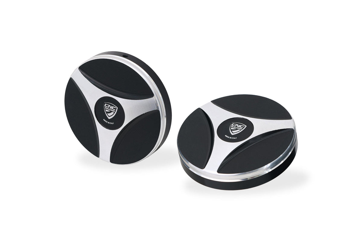 CNC Racing Fork Leg Plug Cap Set for the Ducati Diavel V4