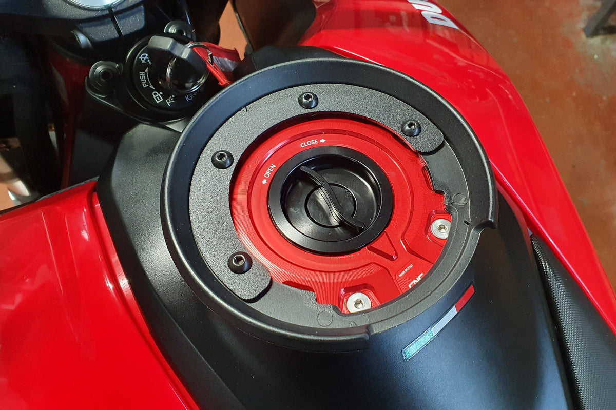 CNC Racing Spacer Kit for Tank Bag Mounts CNC's Gas Cap Flanges for Ducati Multistrada V4 / 1200 / 1260 / 950, Diavel 1260, and Hypermotard 950
