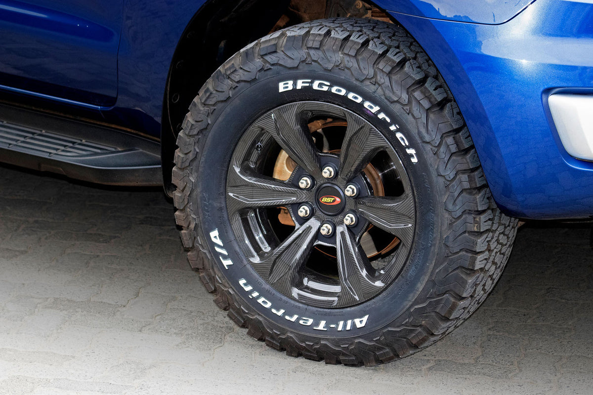 BST TUFF TEK 6 Spoke Carbon Fiber Wheel for the Ford F150 and Ranger (2015+), Jeep Wrangler JK (07-17) - 20 x 9