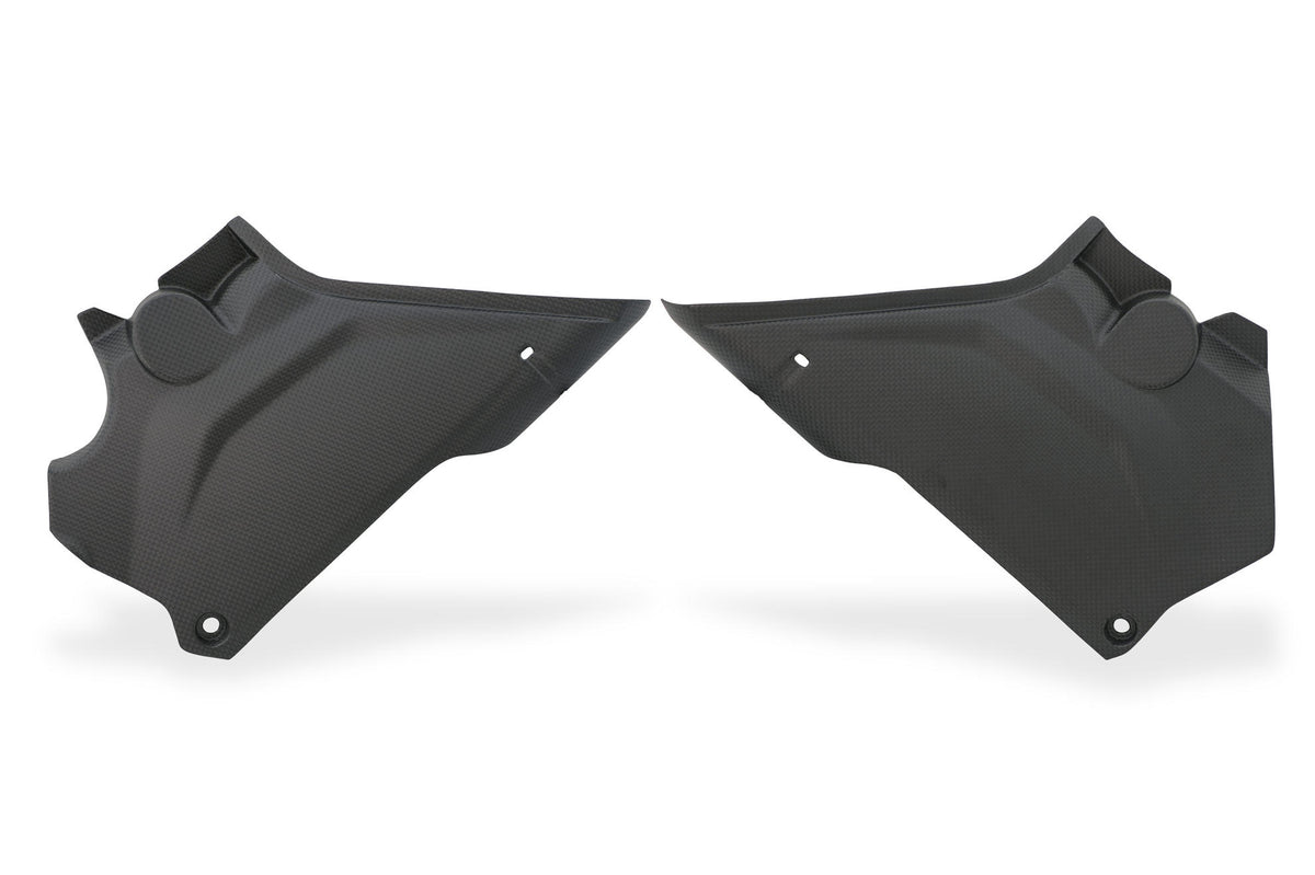 CNC Racing Carbon Fiber Upper Frame Side Covers for the Ducati DesertX