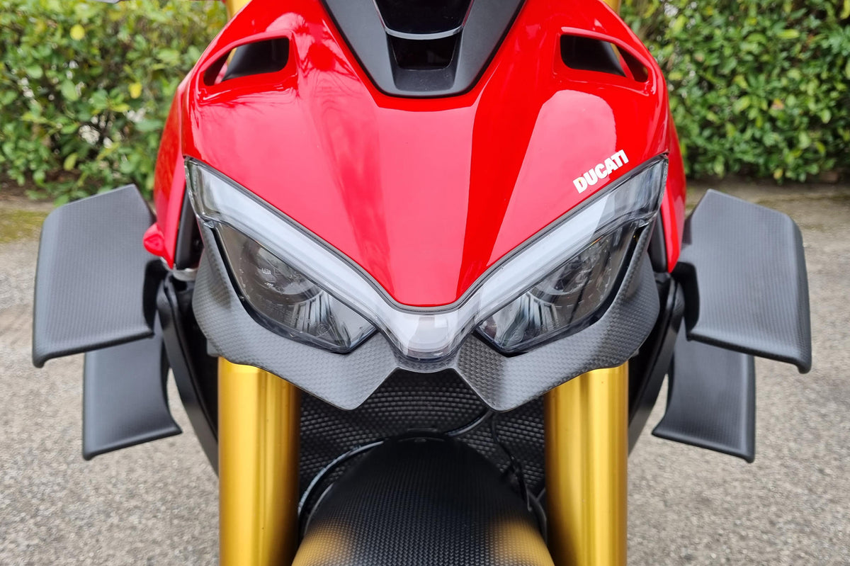 CNC Racing Carbon Fiber Headlight Lower Fairing for the Ducati Streetfighter V4 / V2