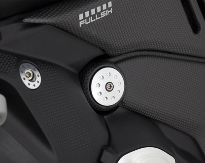 Motocorse Aluminum Frame plugs for the Ducati Diavel V4