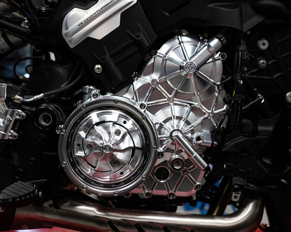 Motocorse Billet Aluminum Clutch Crankcase Cover for the Ducati Streetfighter V4 (20-24)