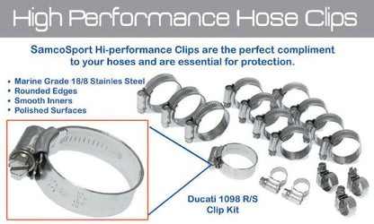 SamcoSport 5 Piece Silicone Coolant Hose Set For BMW K75 (85-96) - EXTERNAL CRANK HOSE