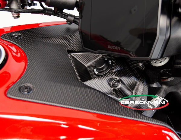 Carbonvani Carbon Fiber Fuel Tank Front Cover for the Ducati Diavel V4