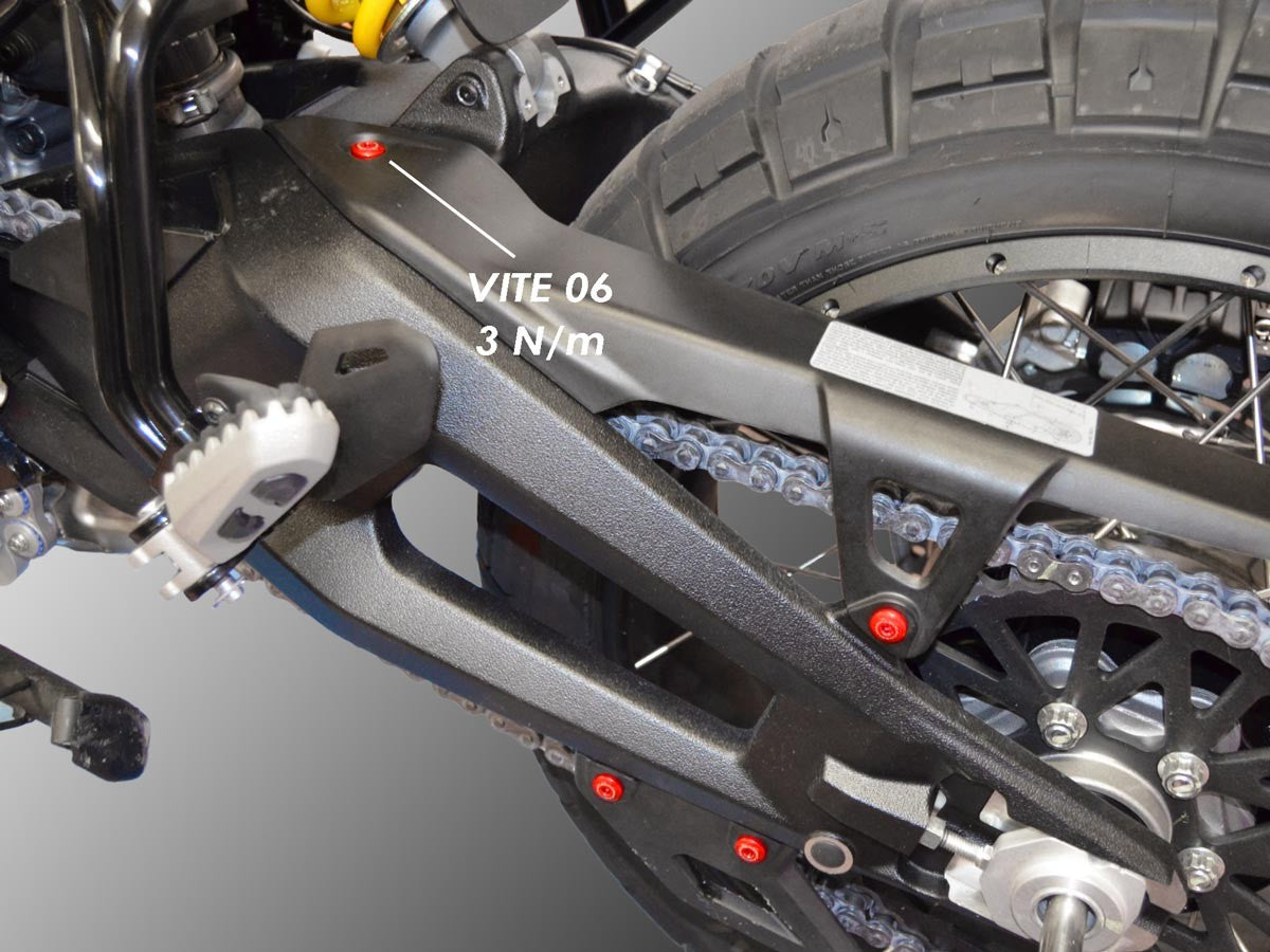 DBK Special Parts (Ducabike) Swingarm / Chain Guard Screw Kit for the Ducati DesertX