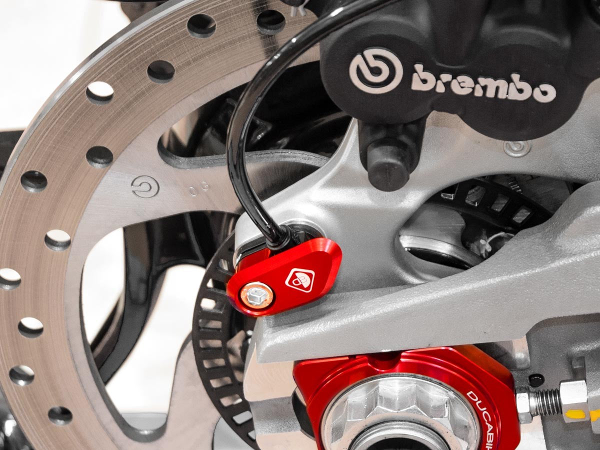 DBK Special Parts (Ducabike) Billet Rear ABS Sensor Protector for the Ducati DesertX and BMW R 1300 GS